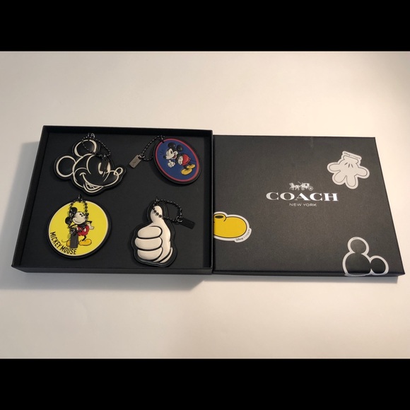 Disney X Coach NY Mickey set 4 hangtags NIB - Picture 1 of 5
